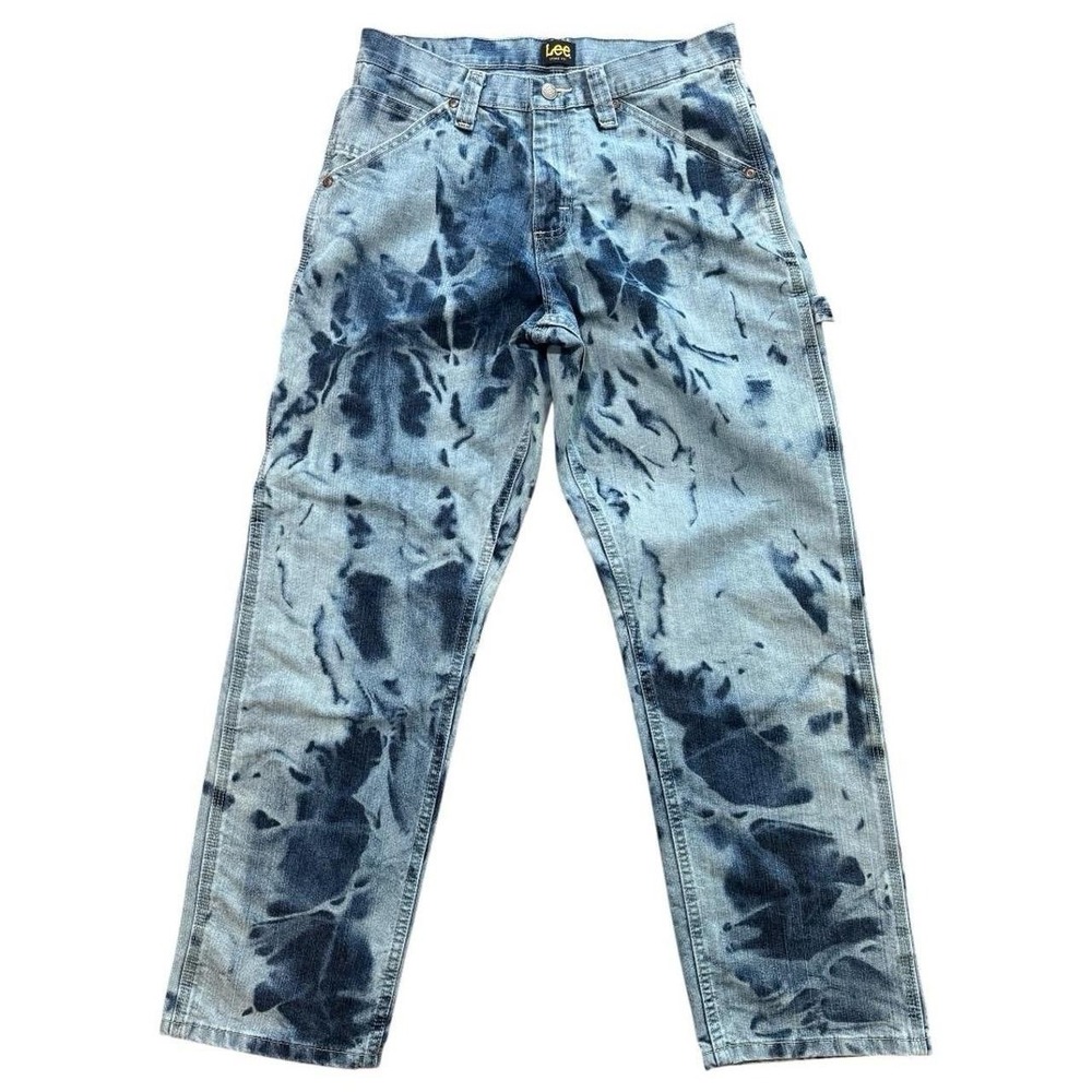 30x30 Custom Bleach TyeDye Lee Carpenter Denim Jeans Never Worn